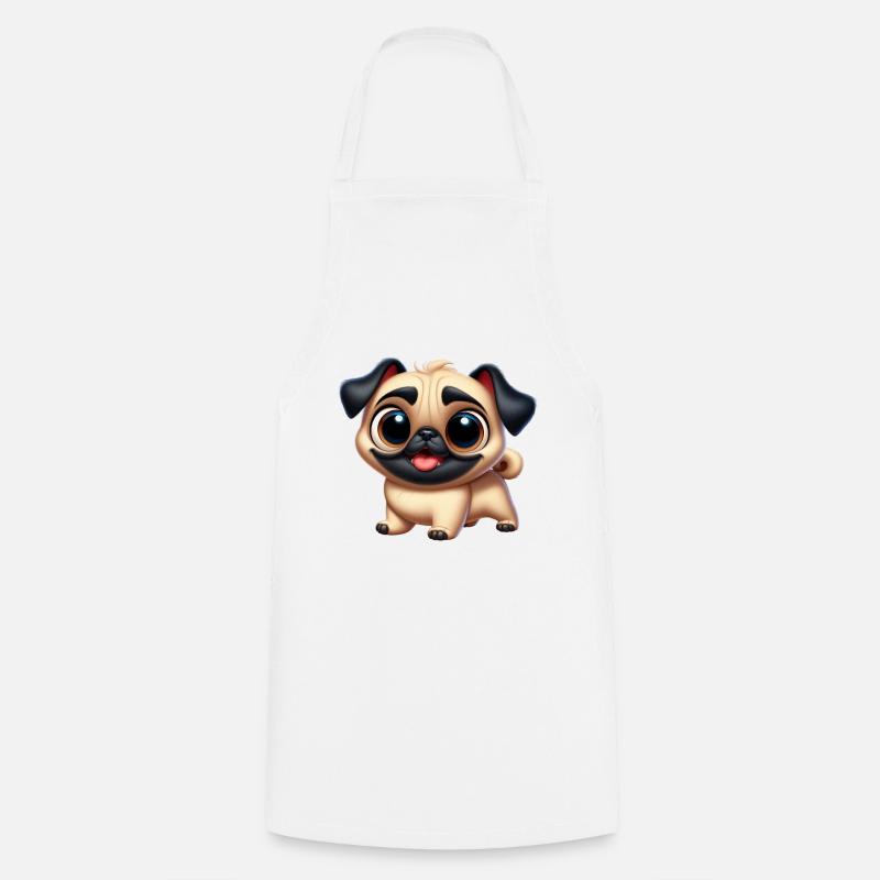 Mops 7 - Kochschürze - Weiß