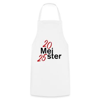 Meister 2025 - Kochschürze - Weiß - Vorne - AI Model Male 185 dark (185cm)