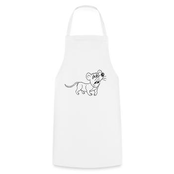 Souris épuisée triste désespérément fatiguée souffrance douce - Tablier de cuisine - blanc - Devant - AI Model Male 185 dark (185cm)