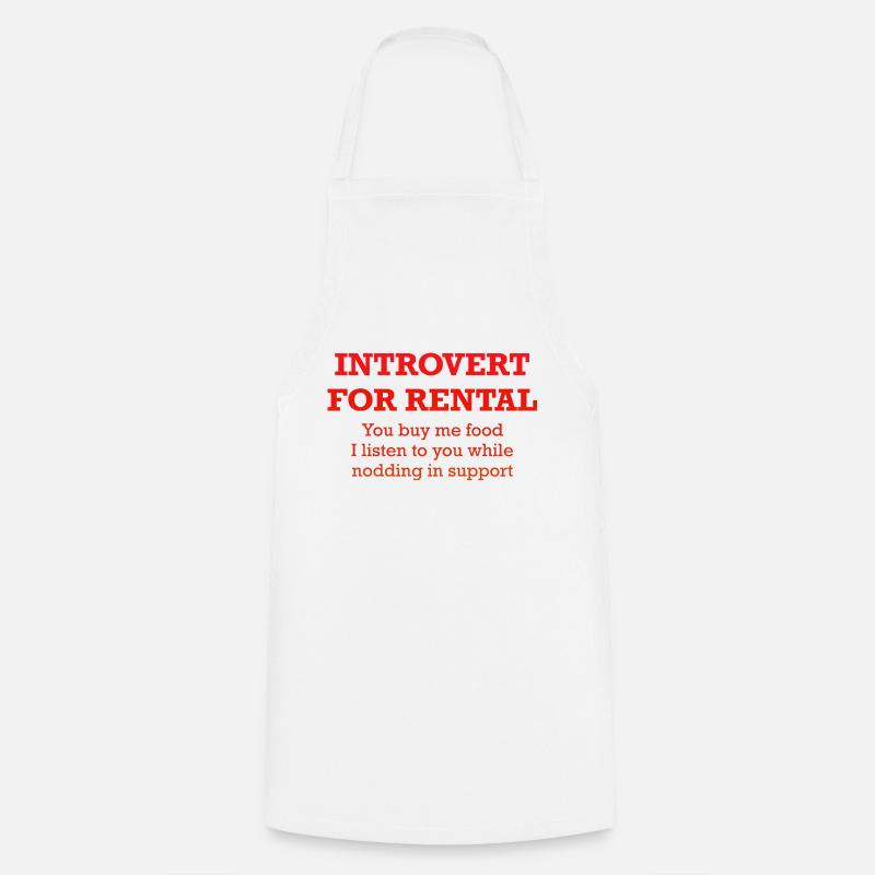 Introverti à louer - Tablier de cuisine - blanc