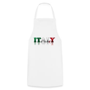italie - Tablier de cuisine - blanc - Devant - AI Model Male 185 dark (185cm)