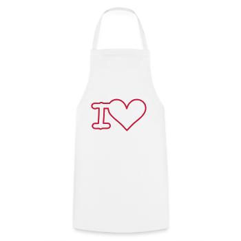 i love - Kochschürze - Weiß - Vorne - AI Model Male 185 dark (185cm)