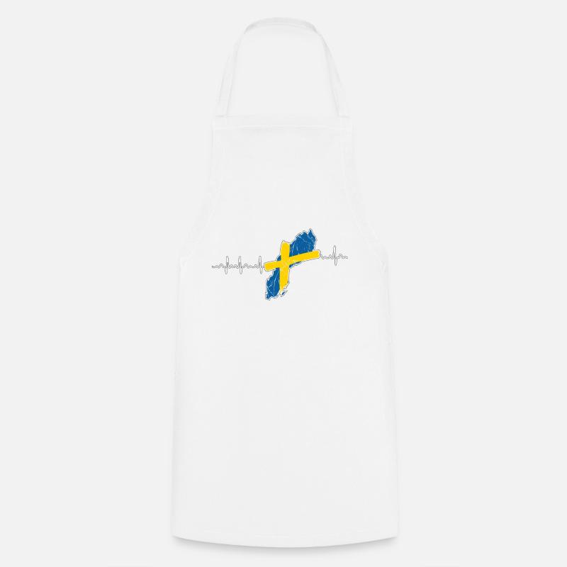 Suède - Tablier de cuisine - blanc