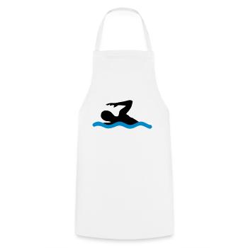 schwimmen - Kochschürze - Weiß - Vorne - AI Model Male 185 dark (185cm)