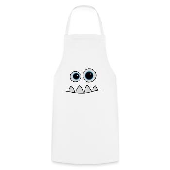 Monster Face - Kochschürze - Weiß - Vorne - AI Model Male 185 dark (185cm)