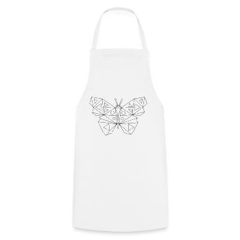 Art Low Poly - Papillon - Tablier de cuisine - blanc - Devant - AI Model Male 185 dark (185cm)