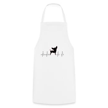 Amour de Chihuahua - Tablier de cuisine - blanc - Devant - AI Model Male 185 dark (185cm)