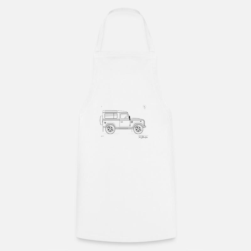 Offroad Auto Design Landy - Cooking Apron - white