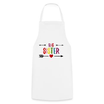 Big Sister siblings sister love - Cooking Apron - white - Front - AI Model Male 185 dark (185cm)