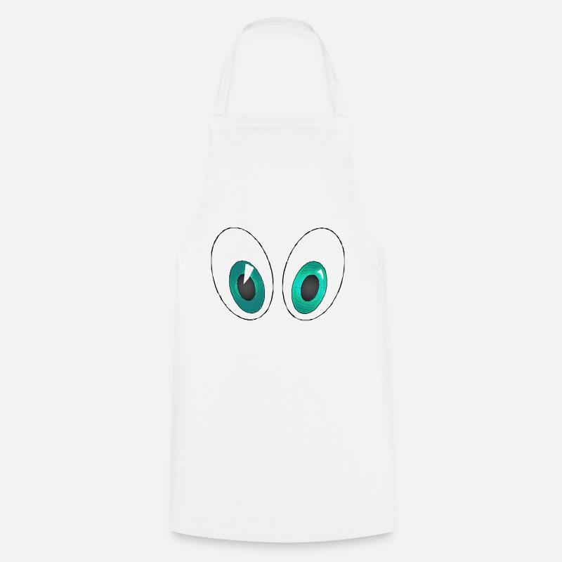 Yeux 3 - Tablier de cuisine - blanc