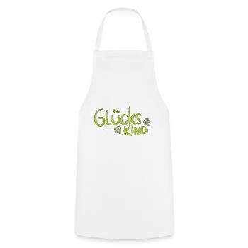 Glückskind - Kochschürze - Weiß - Vorne - AI Model Male 185 dark (185cm)