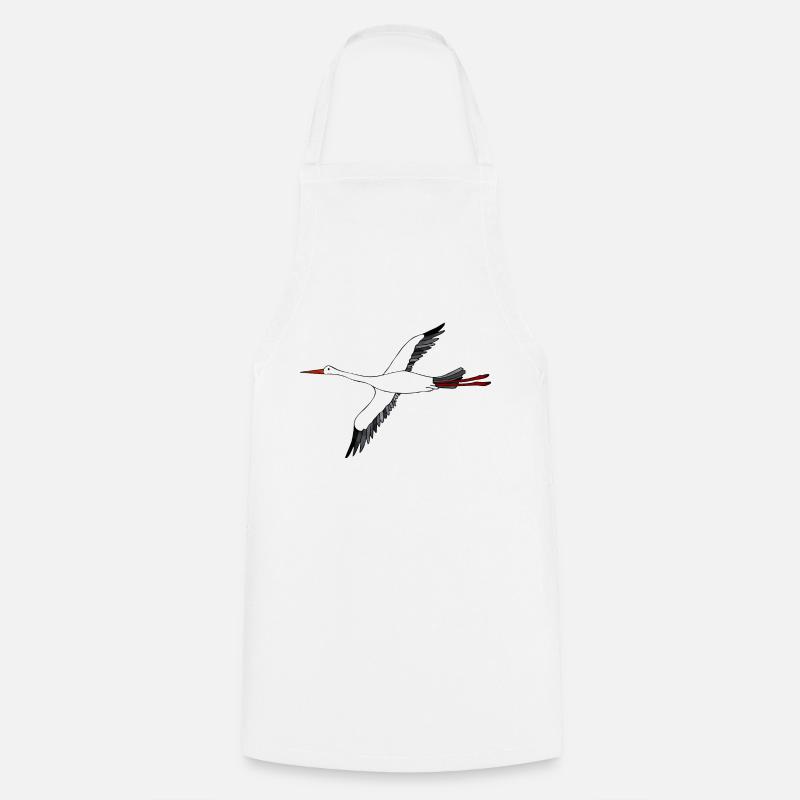 Cigogne - Tablier de cuisine - blanc