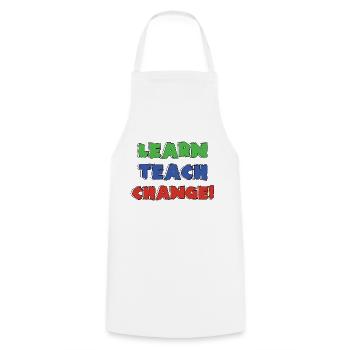 Learn Teach Change | Learning To Change - Cooking Apron - white - Front - AI Model Male 185 dark (185cm)