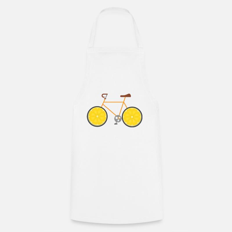 Lemon Bicycle - Cooking Apron - white