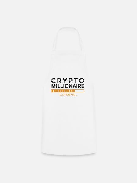 Bitcoin Crypto Millionär Laden - Kochschürze - Weiß