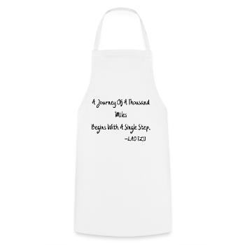 The Journey Of A Thousand Miles Begins With A Sing - Cooking Apron - white - Front - AI Model Male 185 dark (185cm)