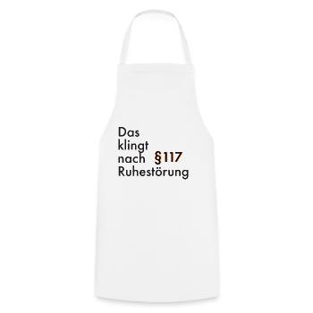 Ruhestörung - Kochschürze - Weiß - Vorne - AI Model Male 185 dark (185cm)