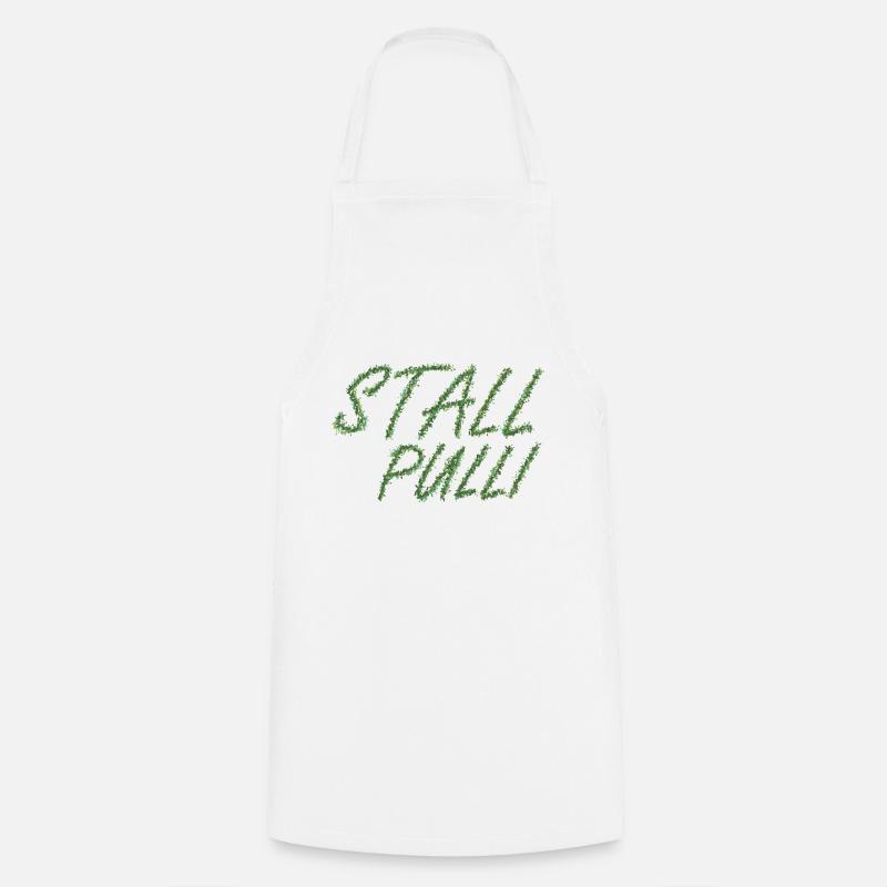 Pferde Stall Pulli - Kochschürze - Weiß