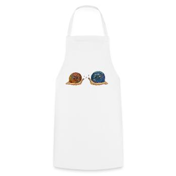 Escargots - Tablier de cuisine - blanc - Devant - AI Model Male 185 dark (185cm)