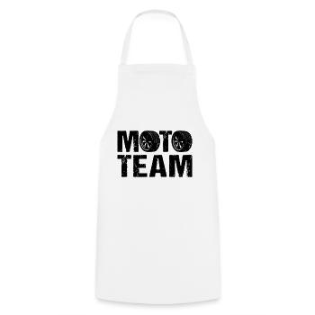 Moto Team Motorcycle Motorsport - Tablier de cuisine - blanc - Devant - AI Model Male 185 dark (185cm)