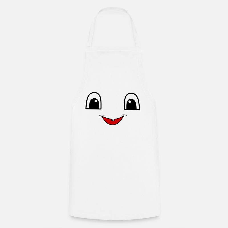Cute face - Cooking Apron - white