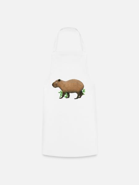 lustiges Capybara - Kochschürze - Weiß