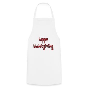 Joyeux Thanksgiving. Joyeux thaksgiving - Tablier de cuisine - blanc - Devant - AI Model Male 185 dark (185cm)
