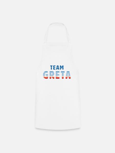 Team Greta | Warming Stripes - Kochschürze - Weiß