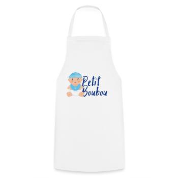Petit Boubou - Tablier de cuisine - blanc - Devant - AI Model Male 185 dark (185cm)