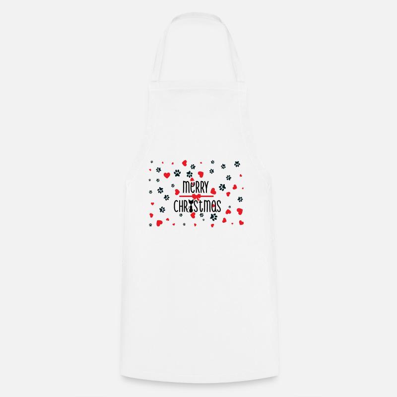 Merry Catmsas - Tablier de cuisine - blanc