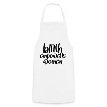 La naissance autonomise les femmes 3 - Tablier de cuisine - blanc - Devant - AI Model Male 185 dark (185cm)