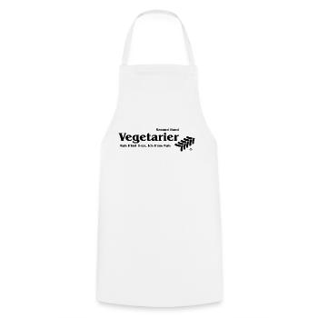 Vegetarier by Aggro Chief - OUT NOW - Kochschürze - Weiß - Vorne - AI Model Male 185 dark (185cm)