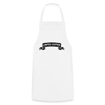 Limited Edition - Cooking Apron - white - Front - AI Model Male 185 dark (185cm)