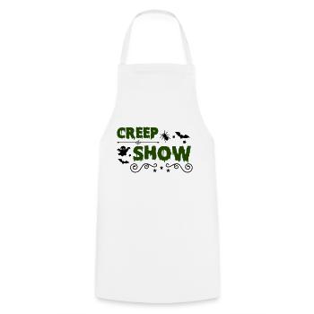 creep show - Cooking Apron - white - Front - AI Model Male 185 dark (185cm)