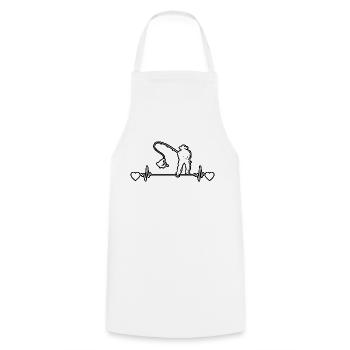 Fishing Hook Fishing Fishing Fishing Angler - Cooking Apron - white - Front - AI Model Male 185 dark (185cm)