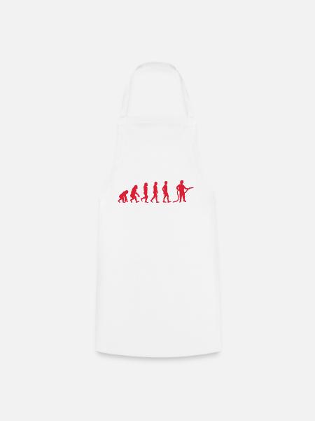 Evolution Feuerwehrmann rot - Kochschürze - Weiß