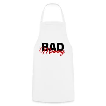 Bad Mommy - Cooking Apron - white - Front - AI Model Male 185 dark (185cm)