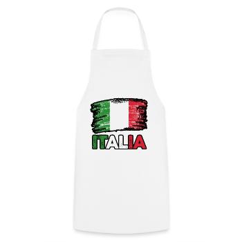 Italia Italian Italian Italy - Cooking Apron - white - Front - AI Model Male 185 dark (185cm)