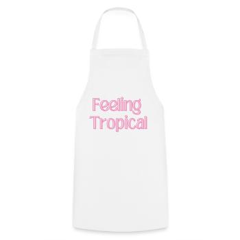 Feeling Tropical - Kochschürze - Weiß - Vorne - AI Model Male 185 dark (185cm)