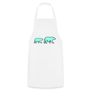 Ours polaires - Tablier de cuisine - blanc - Devant - AI Model Male 185 dark (185cm)