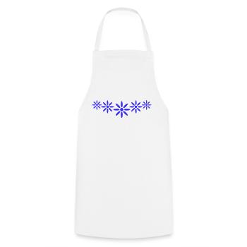 Lot de jolies fleurs Marguerite motif décoratif - Tablier de cuisine - blanc - Devant - AI Model Male 185 dark (185cm)