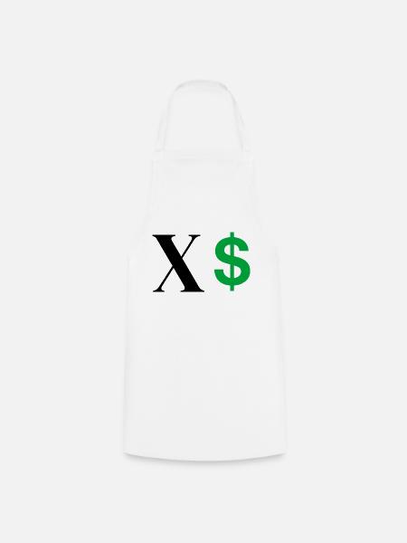 Buchstabe x Dollar - Kochschürze - Weiß