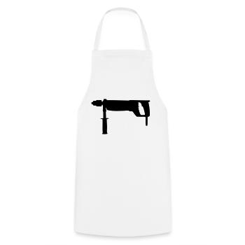Bohrmaschine - Kochschürze - Weiß - Vorne - AI Model Male 185 dark (185cm)
