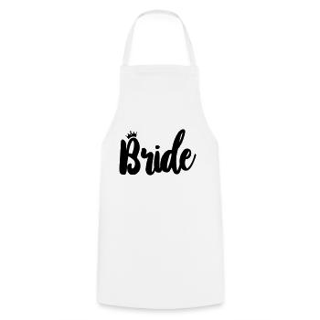 Bride - Kochschürze - Weiß - Vorne - AI Model Male 185 dark (185cm)