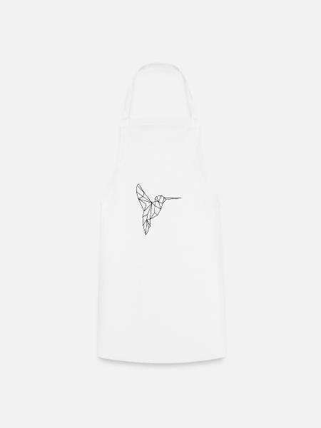 Oiseau colibri géometrique - Tablier de cuisine - blanc