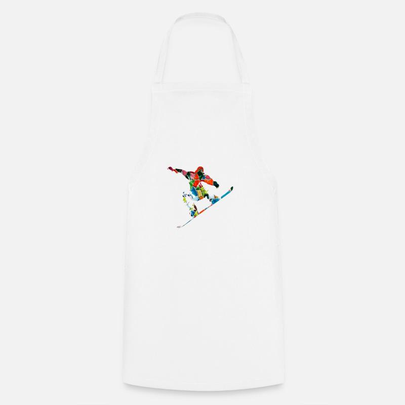 snowboarder - Cooking Apron - white