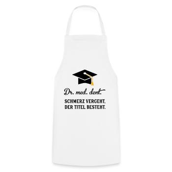 drmeddent - Kochschürze - Weiß - Vorne - AI Model Male 185 dark (185cm)