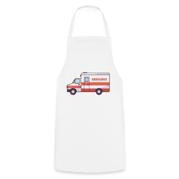 Art d'ambulance de médecin - Tablier de cuisine - blanc - Devant - AI Model Male 185 dark (185cm)