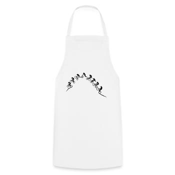 VTT - dirt bike - BMX - trick jump - Tablier de cuisine - blanc - Devant - AI Model Male 185 dark (185cm)