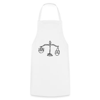 L’amour vs argent - Tablier de cuisine - blanc - Devant - AI Model Male 185 dark (185cm)